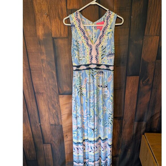 Lilly Pulitzer McKinley Maxi Dress NWT Sz 2 Tropical Print Wedding Guest Vibrant - Picture 4 of 6